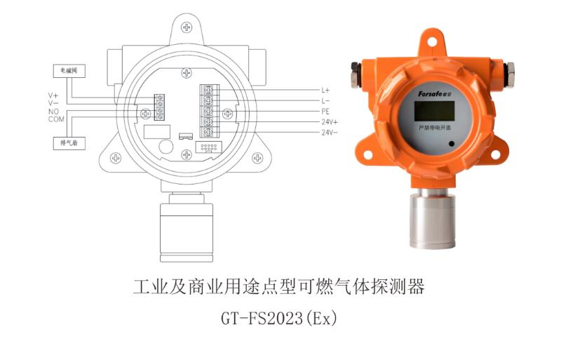 FS2023(Ex）工业及商业用途点型可燃气体宁夏探测器接线图